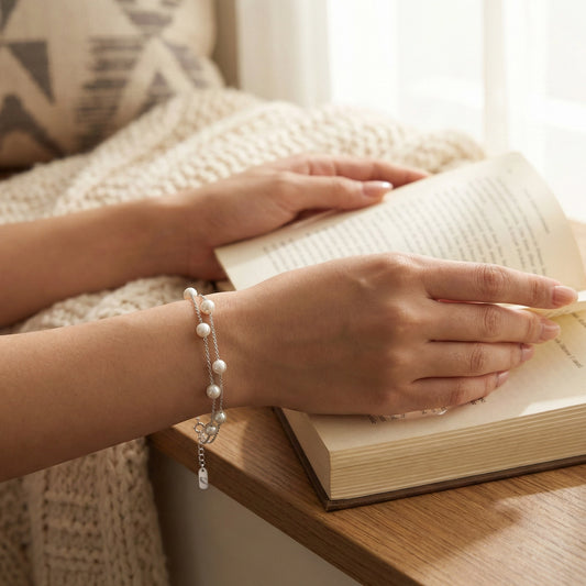 Elegant pearl chain bracelet for women product image