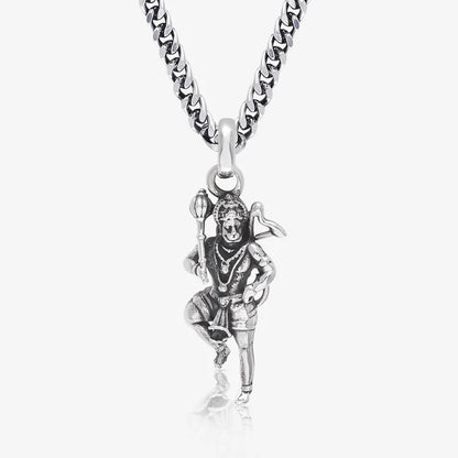 Pure Silver Hanuman Pendant Chain
