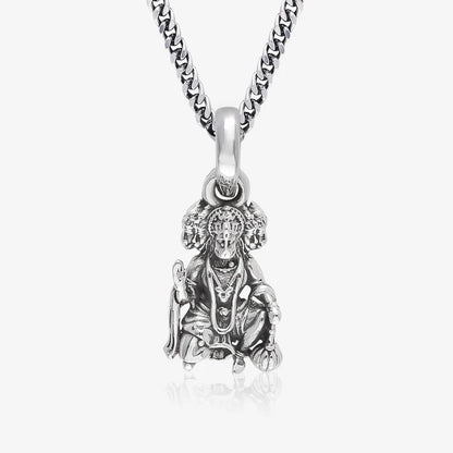 Silver Panchmukhi Hanuman ji Kavach Locket