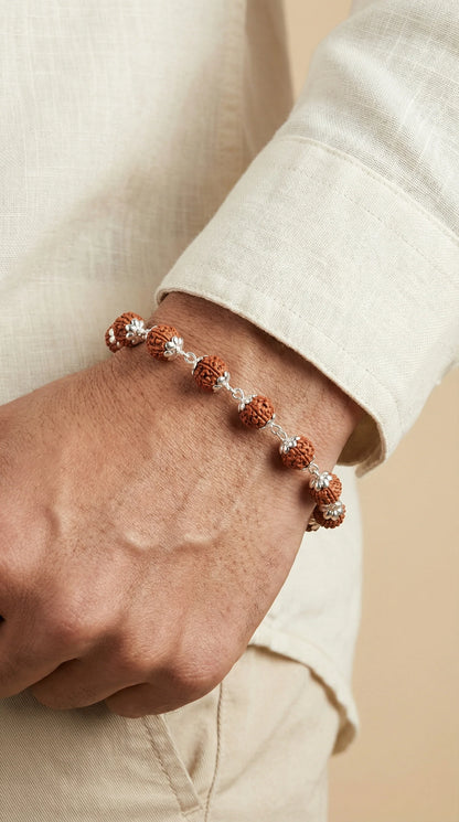 Silver Rudraksha Bracelet