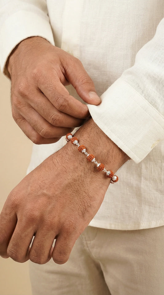 Silver Rudraksha Bracelet