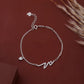 Exquisite 925 Silver Adjustable Love Bracelet with Heart & Round Charms – A Timeless Expression of Affection
