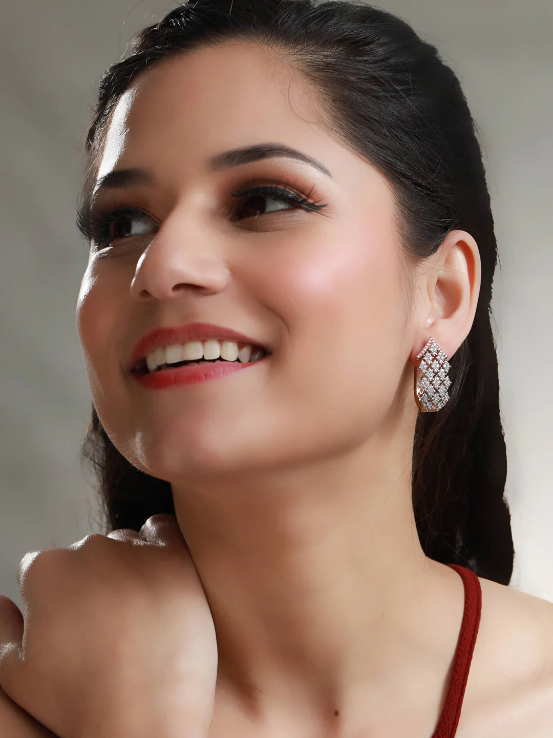 American Diamond Rose Gold Earrings