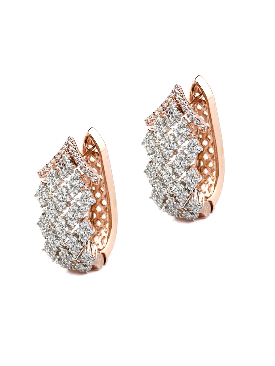 American Diamond Rose Gold Earrings