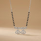 Minimal mangalsutra with silver chain and dual heart pendant