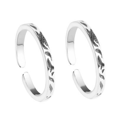 Silver Mila Toe Rings Pair