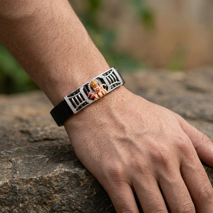 925 Silver Spiritual Jewellery Hanumanji Mina Diamond Bracelet