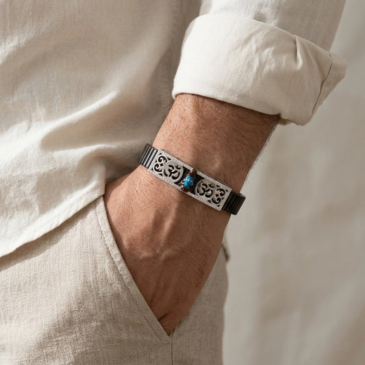 925 Silver Spiritual Jewellery Omkar Shivji Diamond Bracelet