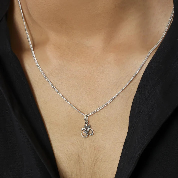 Silver Om Pendant with Spiritual Connection