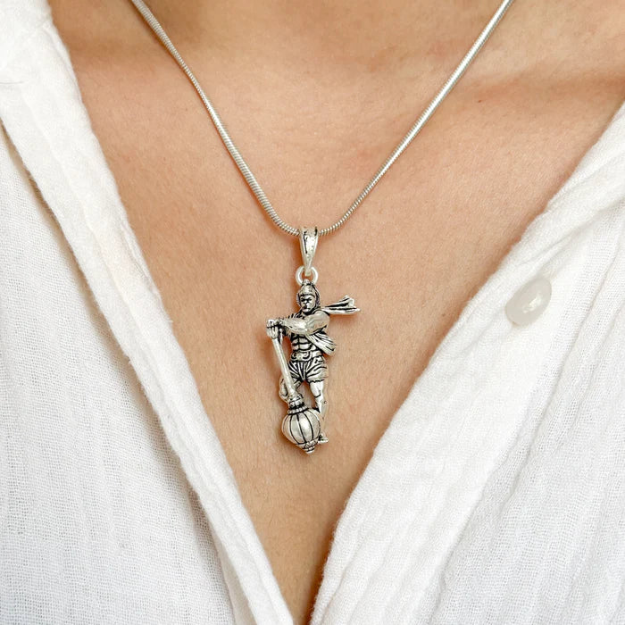 Hanuman Pure Silver Pendant: Balaji Edition