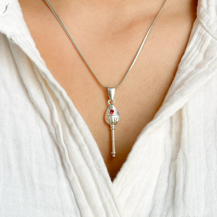 Murugan Pure Silver Pendant: Vel Edition