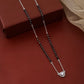 Minimalist mangalsutra with silver chain and heart design pendant