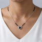 Minimal mangalsutra with silver chain and pear-shaped pendant