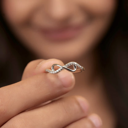 Sterling Silver Infinity Adjustable Ring