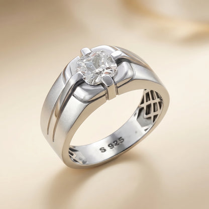 Cushion Cut Diamond Ring in 925 Silver Jewellery with 4 Prong Setting Design