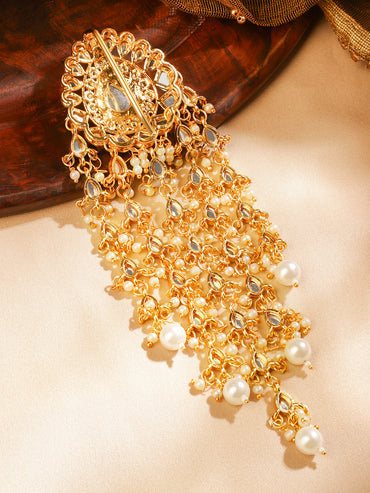 Tradition Touch Kundan Hair Brooch