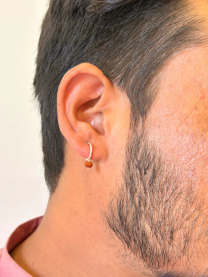 Silver Rudraksh Bali (1 pc)