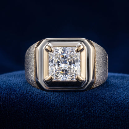 Octagon Solitaire Ring in 925 Silver Jewellery with Italian Matte Polish Finish