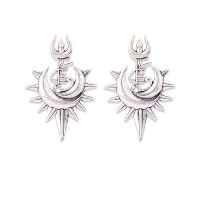 Aham Brahmasmi Shakti and Trishul Earrings