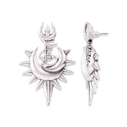 Aham Brahmasmi Shakti and Trishul Earrings