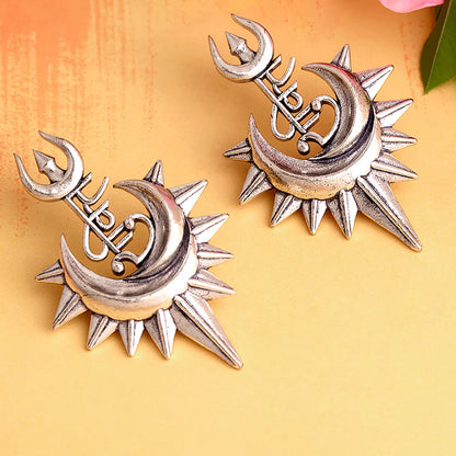 Aham Brahmasmi Shakti and Trishul Earrings