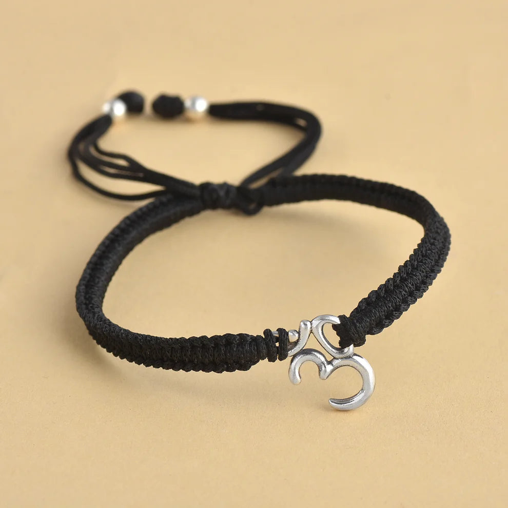 Silver Om Nazarbattu Bracelet