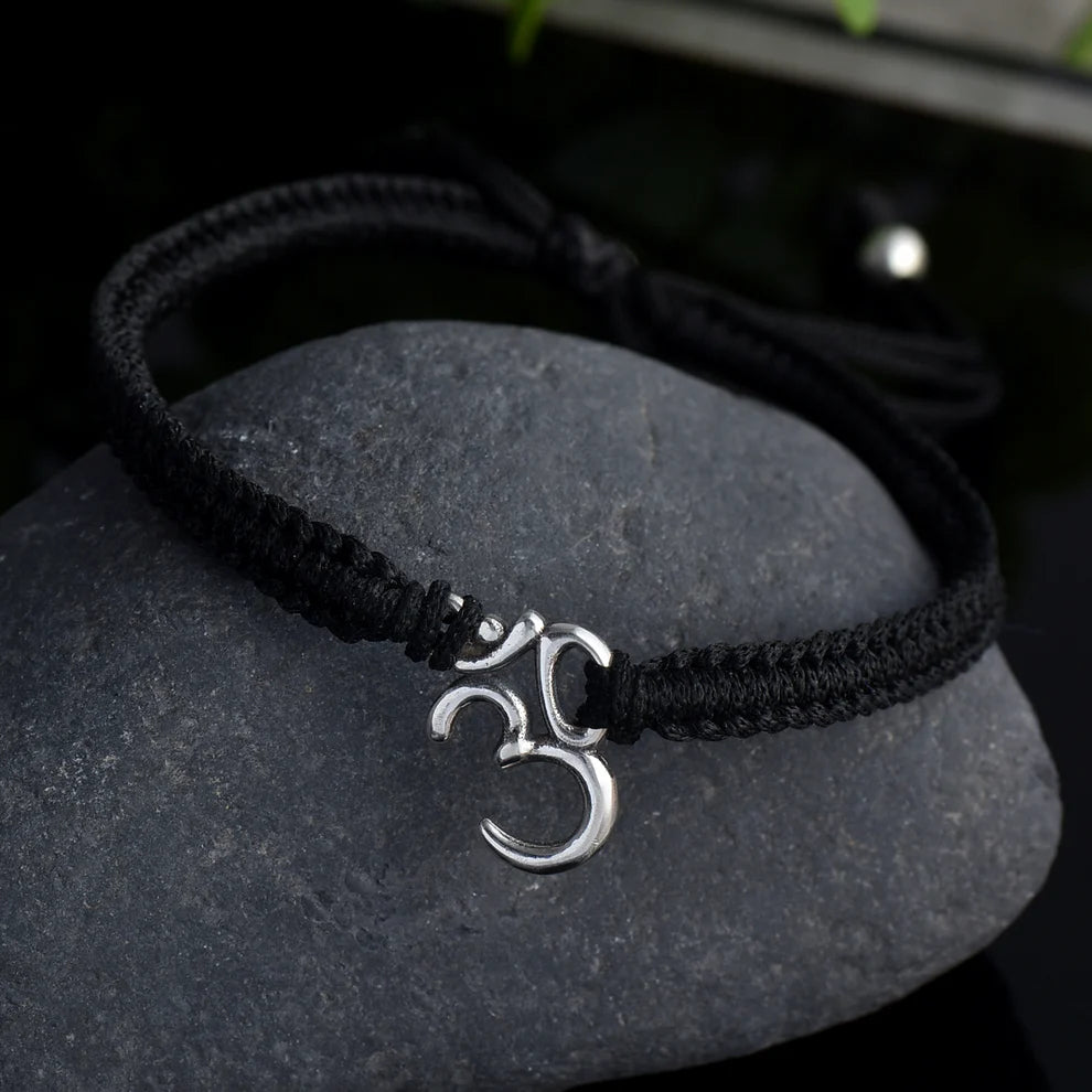 Silver Om Nazarbattu Bracelet