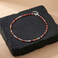Exquisite 925 Silver Beaded Anklet Chain with Multicolor Crystals