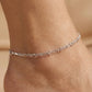 Exquisite 925 Silver Anklet Chain with Adjustable Length and Elegant Beaded Design