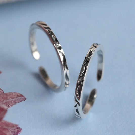 Silver Mila Toe Rings Pair