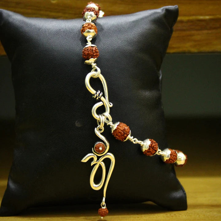 New Om pendant with Rudraksha Bracelet