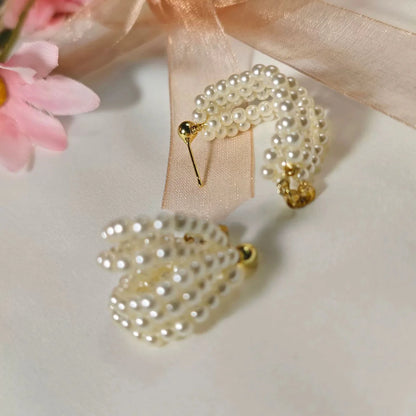 Statement Clustered Pearl Earrings