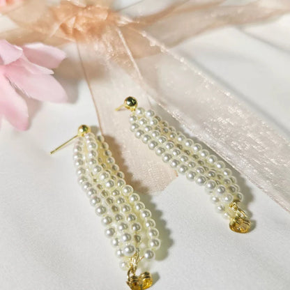 Statement Clustered Pearl Earrings