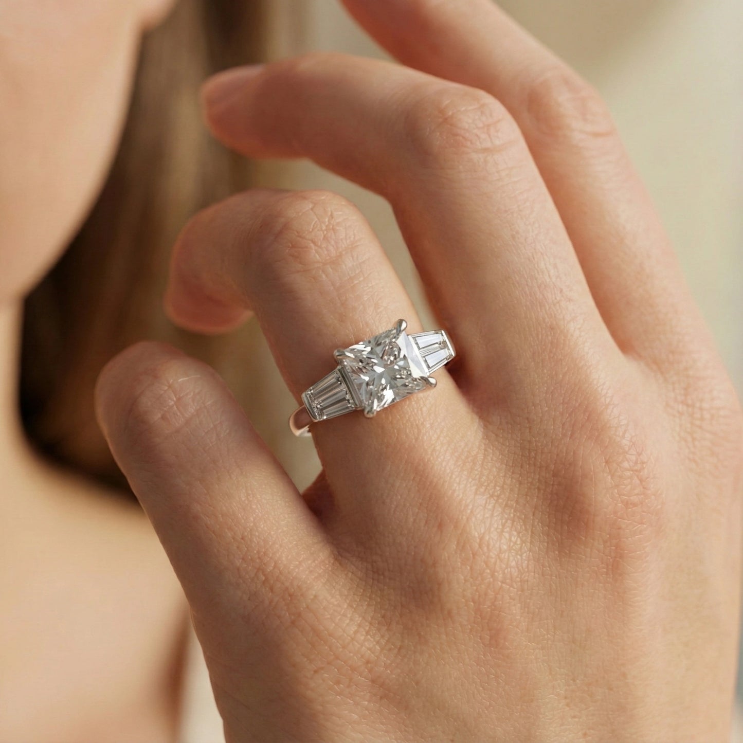 Exquisite Princess Cut Diamond Ring