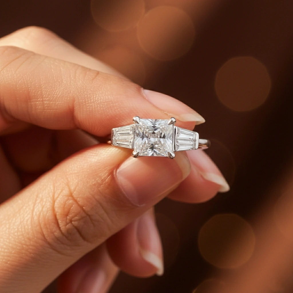 Exquisite Princess Cut Diamond Ring