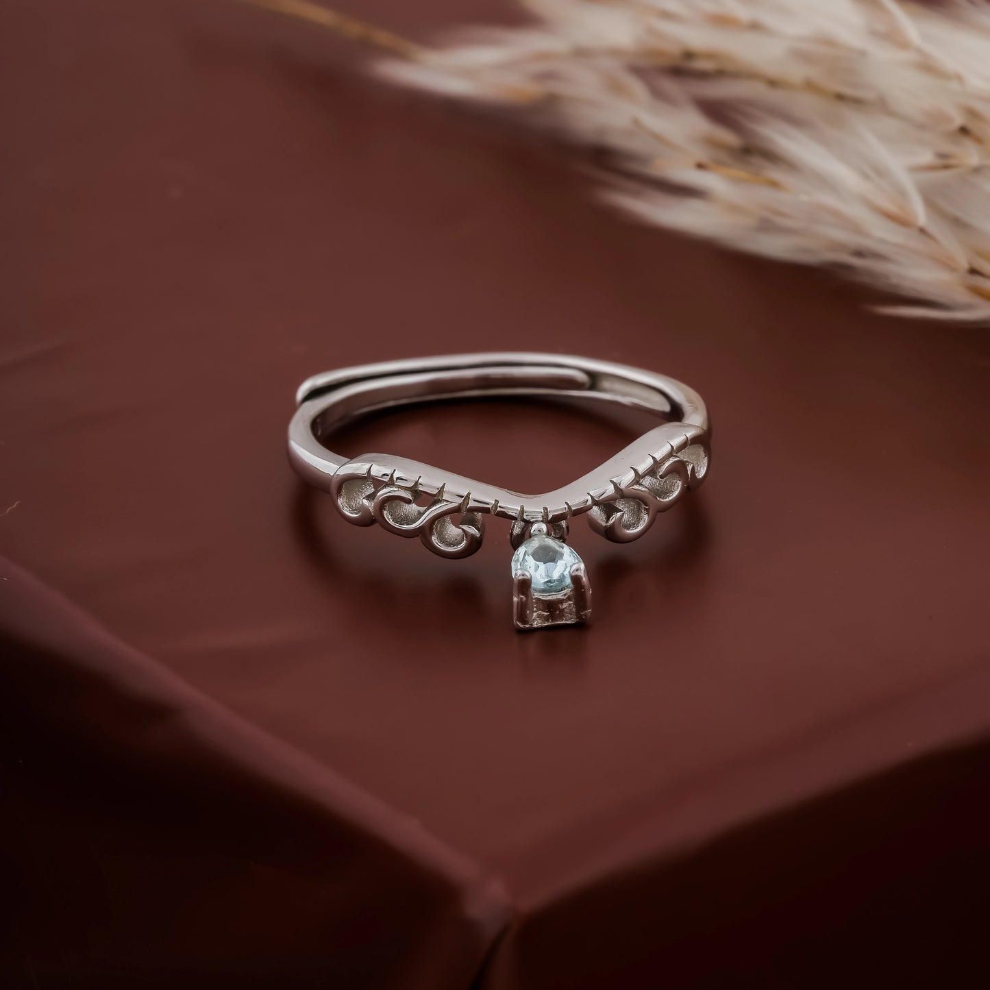 Genuine Sterling Silver Teardrop Dangle Ring — Perfect for You