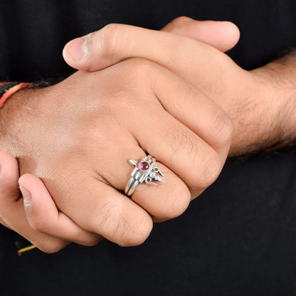Silver Mahadev Third Eye Ring