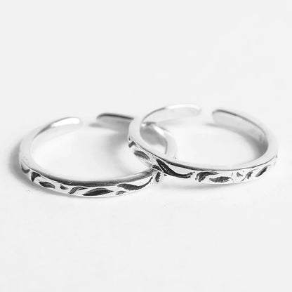 Silver Mila Toe Rings Pair