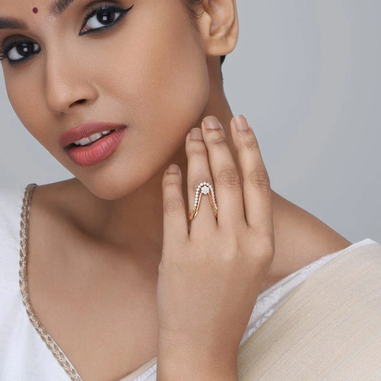 Silver Temple Finger Ring